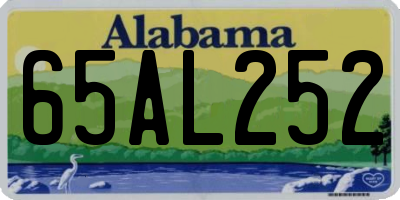 AL license plate 65AL252