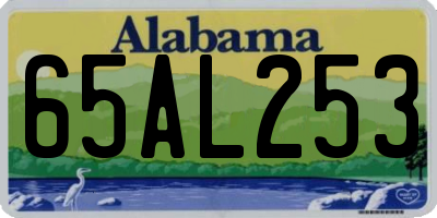 AL license plate 65AL253