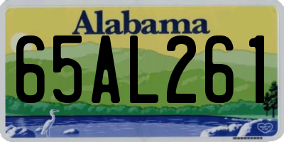 AL license plate 65AL261