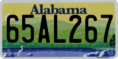 AL license plate 65AL267