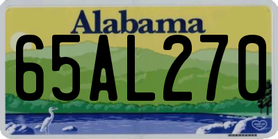 AL license plate 65AL270