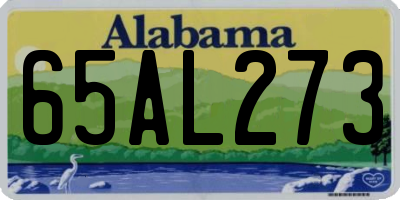 AL license plate 65AL273