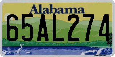 AL license plate 65AL274