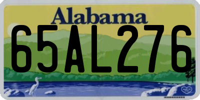 AL license plate 65AL276