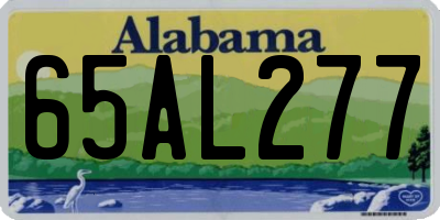 AL license plate 65AL277