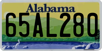 AL license plate 65AL280