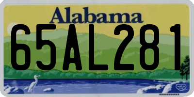 AL license plate 65AL281