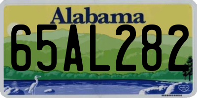 AL license plate 65AL282