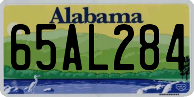 AL license plate 65AL284