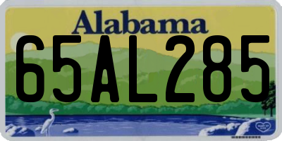 AL license plate 65AL285