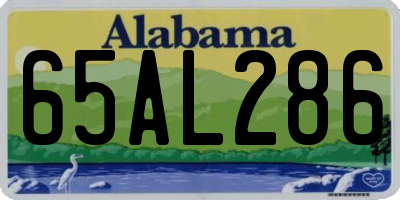 AL license plate 65AL286