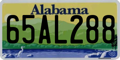 AL license plate 65AL288