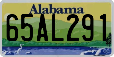 AL license plate 65AL291