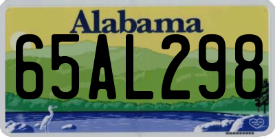 AL license plate 65AL298