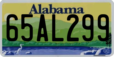 AL license plate 65AL299