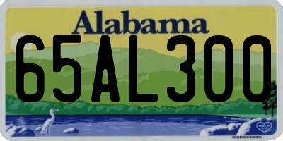 AL license plate 65AL300
