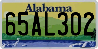 AL license plate 65AL302