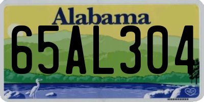 AL license plate 65AL304