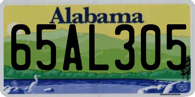 AL license plate 65AL305