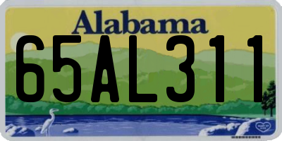 AL license plate 65AL311