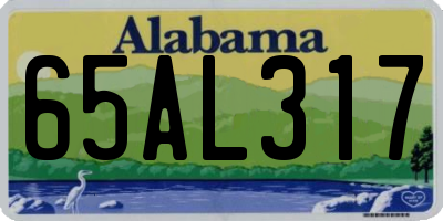 AL license plate 65AL317