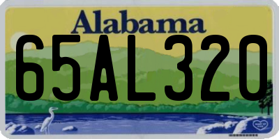 AL license plate 65AL320