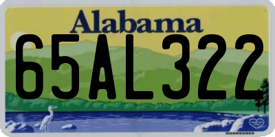 AL license plate 65AL322