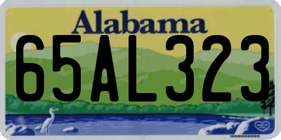 AL license plate 65AL323
