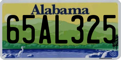 AL license plate 65AL325
