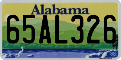 AL license plate 65AL326