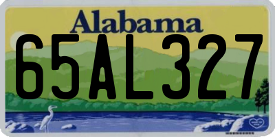 AL license plate 65AL327