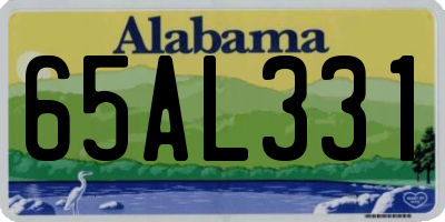 AL license plate 65AL331