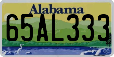 AL license plate 65AL333