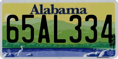 AL license plate 65AL334