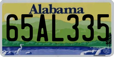 AL license plate 65AL335