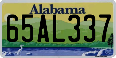 AL license plate 65AL337