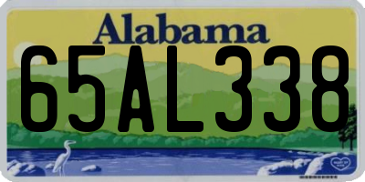 AL license plate 65AL338