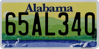 AL license plate 65AL340