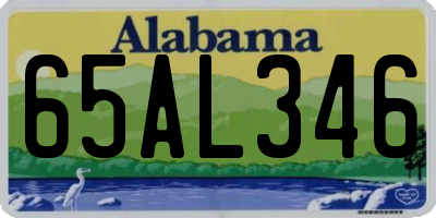 AL license plate 65AL346