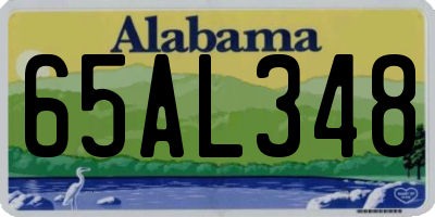 AL license plate 65AL348