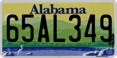AL license plate 65AL349