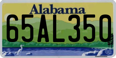 AL license plate 65AL350