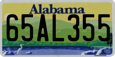 AL license plate 65AL355