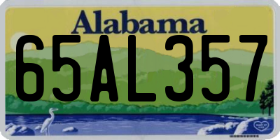 AL license plate 65AL357