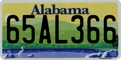 AL license plate 65AL366