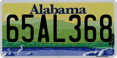 AL license plate 65AL368