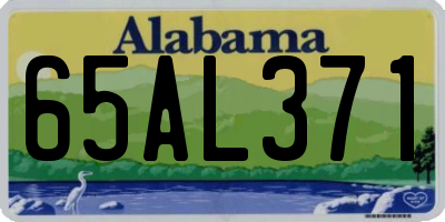 AL license plate 65AL371