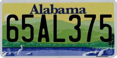 AL license plate 65AL375