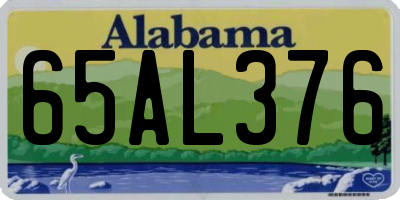 AL license plate 65AL376