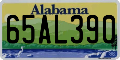 AL license plate 65AL390